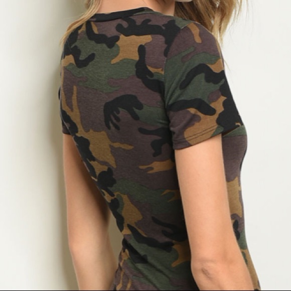 ☀️LAST3️⃣//OLIVE CAMO DRESS - Picture 4 of 8